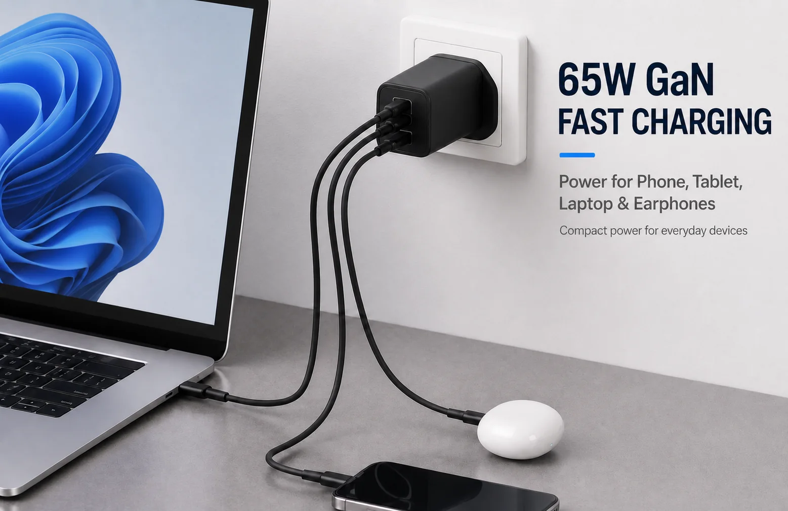 GaN fast-charging lifestyle image